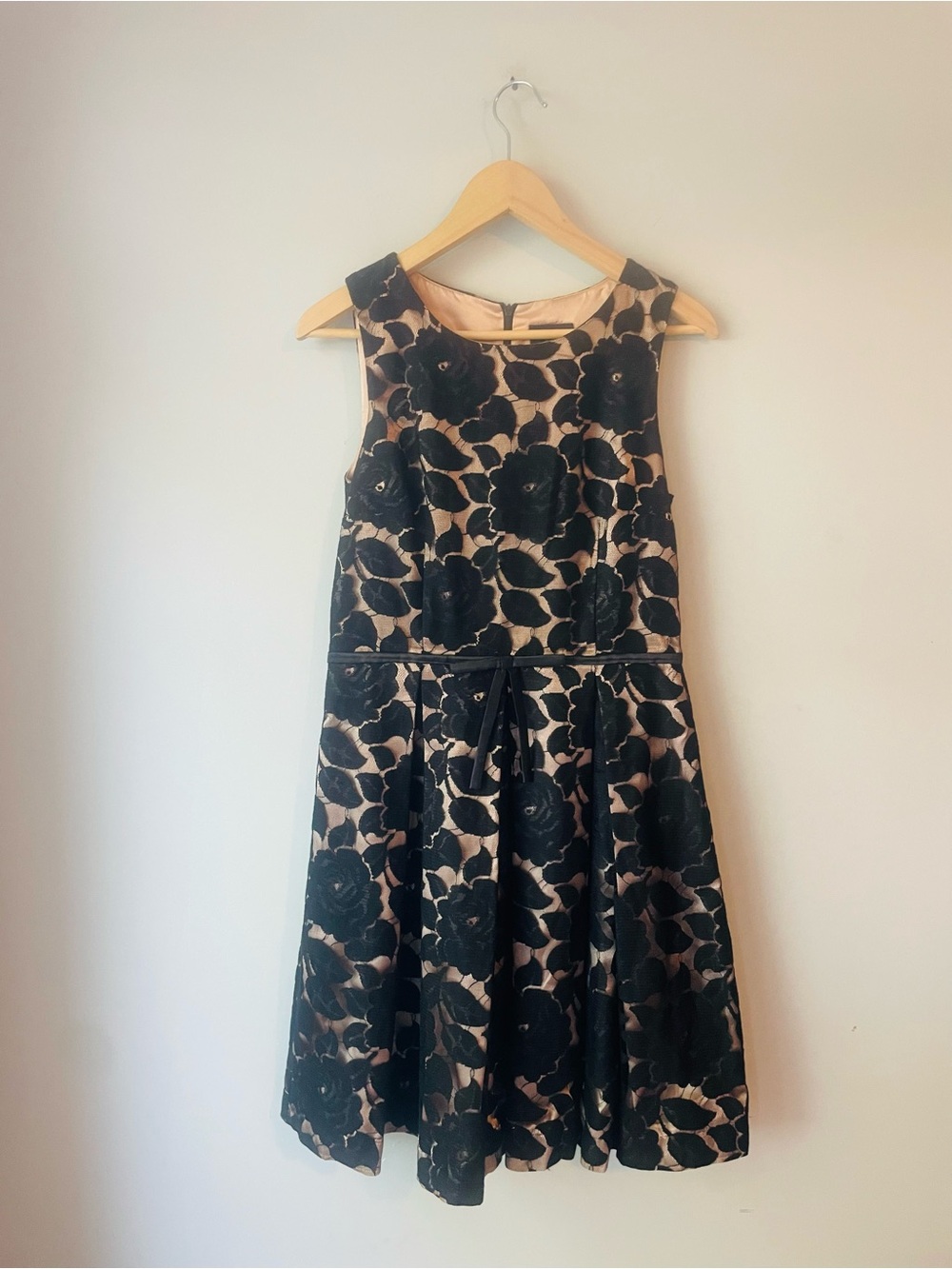 Taylor Black Lace A-Line Dress
